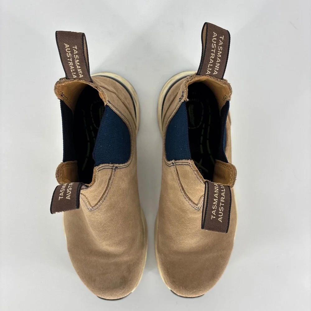 Blundstone 2146 Elastic Sided Active Boot Sand/Navy Women Size 6.5 US 9.5 Suede
